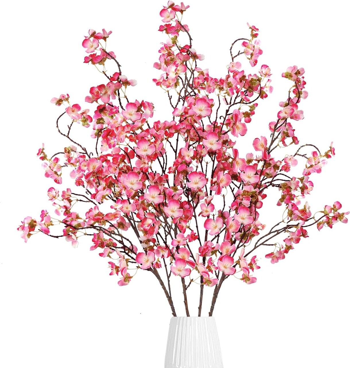 Artificial Cherry Blossom Flowers (Rose red) 11.8"D x 7.8"W x 0.3"H